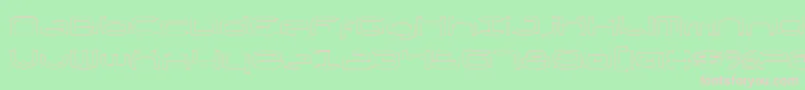 フォントThundergodIiOutline – 緑の背景にピンクのフォント