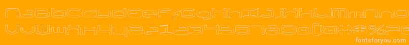 Шрифт ThundergodIiOutline – розовые шрифты на оранжевом фоне