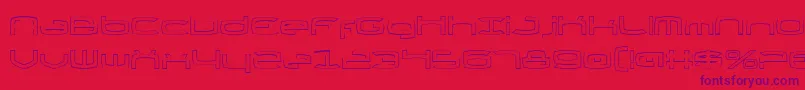 ThundergodIiOutline Font – Purple Fonts on Red Background