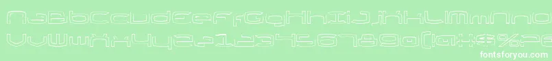 ThundergodIiOutline Font – White Fonts on Green Background