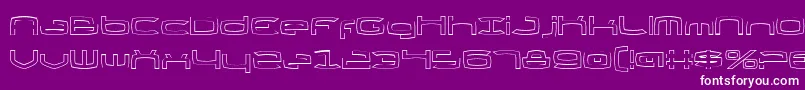ThundergodIiOutline Font – White Fonts on Purple Background