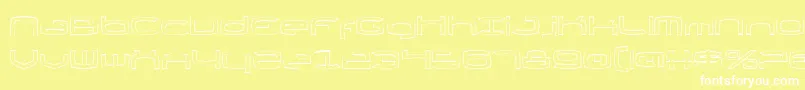 ThundergodIiOutline Font – White Fonts on Yellow Background