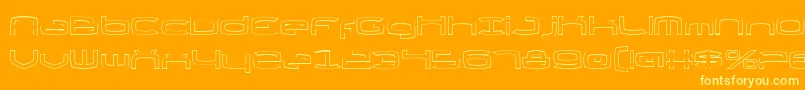 ThundergodIiOutline Font – Yellow Fonts on Orange Background