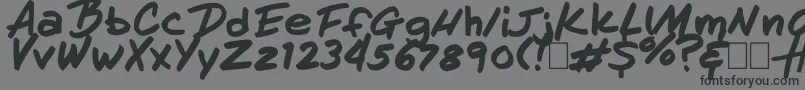 HandOfHenry Font – Black Fonts on Gray Background