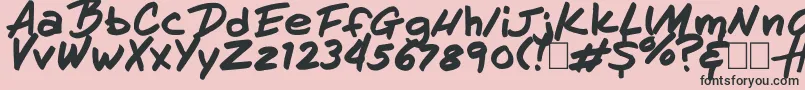 HandOfHenry Font – Black Fonts on Pink Background