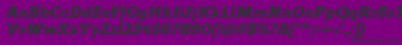 フォントReganslabHeavyitalic – 紫の背景に黒い文字
