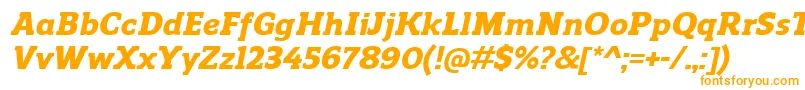 ReganslabHeavyitalic Font – Orange Fonts on White Background