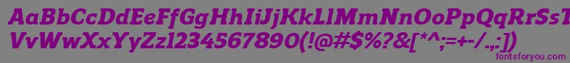 ReganslabHeavyitalic Font – Purple Fonts on Gray Background