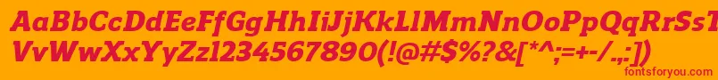 fuente ReganslabHeavyitalic – Fuentes Rojas Sobre Fondo Naranja