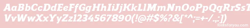 ReganslabHeavyitalic Font – White Fonts on Pink Background
