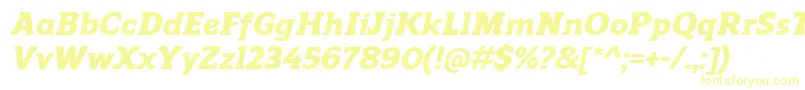 Шрифт ReganslabHeavyitalic – жёлтые шрифты