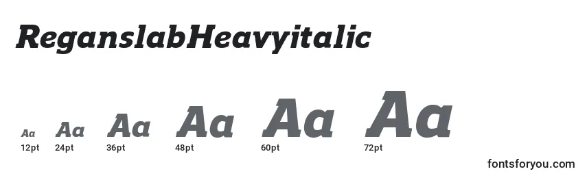ReganslabHeavyitalic Font Sizes