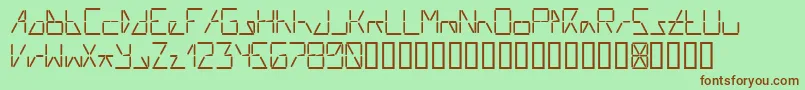 Ailiftle Font – Brown Fonts on Green Background