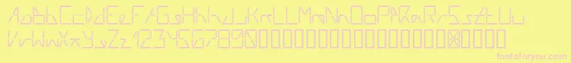 Ailiftle Font – Pink Fonts on Yellow Background