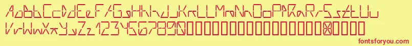 Ailiftle Font – Red Fonts on Yellow Background