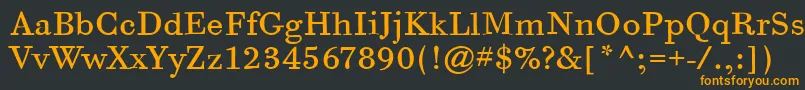 Шрифт BodoniSixItcBook – оранжевые шрифты на чёрном фоне