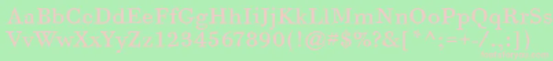 BodoniSixItcBook Font – Pink Fonts on Green Background