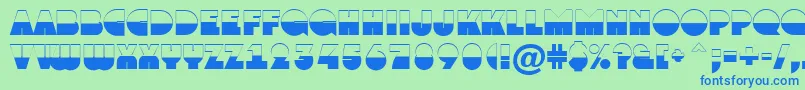 AGrotobw Font – Blue Fonts on Green Background