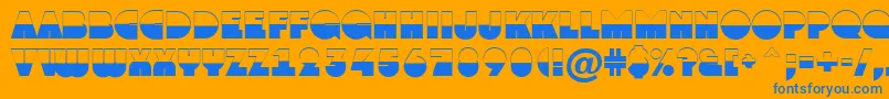 AGrotobw Font – Blue Fonts on Orange Background