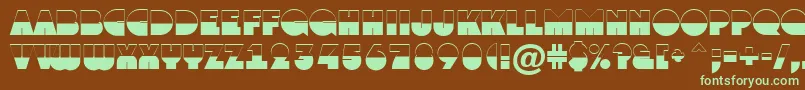 AGrotobw Font – Green Fonts on Brown Background