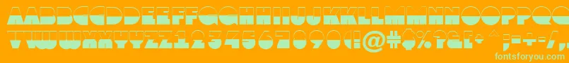 Шрифт AGrotobw – зелёные шрифты на оранжевом фоне
