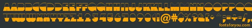 AGrotobw-fontti – oranssit fontit mustalla taustalla