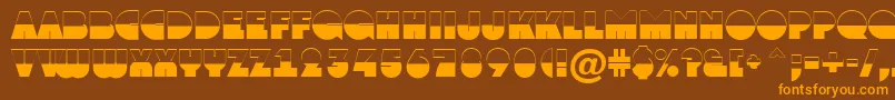 AGrotobw Font – Orange Fonts on Brown Background