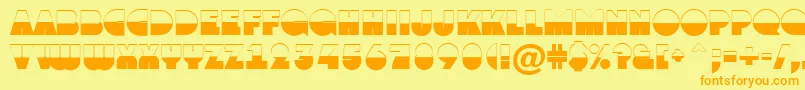 AGrotobw Font – Orange Fonts on Yellow Background