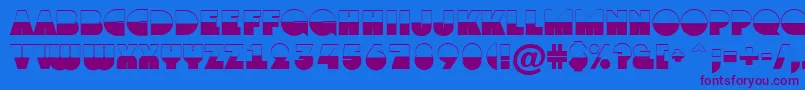 AGrotobw Font – Purple Fonts on Blue Background