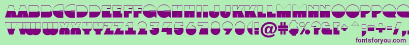 AGrotobw Font – Purple Fonts on Green Background