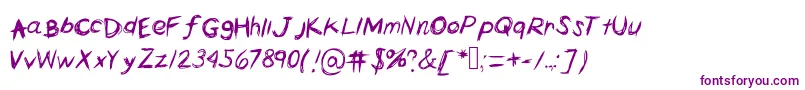Шрифт Horrorscribbles – фиолетовые шрифты