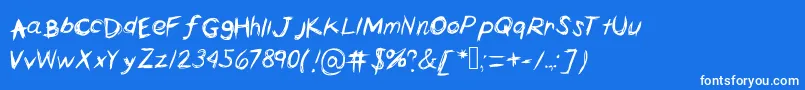 More about Horrorscribbles Font Horrorscribbles Font – White Fonts on Blue Background
