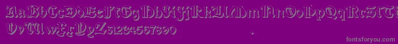 SalterioThree Font – Gray Fonts on Purple Background