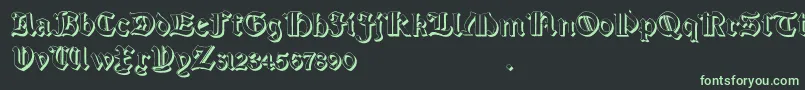 SalterioThree Font – Green Fonts on Black Background