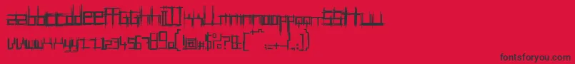 BruisedTen Font – Black Fonts on Red Background