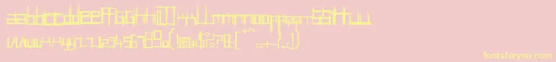 BruisedTen Font – Yellow Fonts on Pink Background