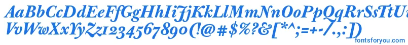 JbaskervilletmedBolditalic Font – Blue Fonts on White Background