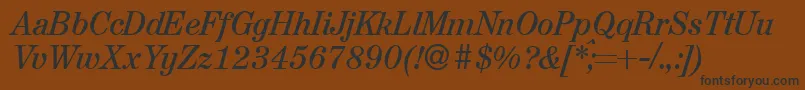 AugustdbItalic Font – Black Fonts on Brown Background