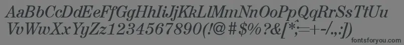 AugustdbItalic Font – Black Fonts on Gray Background
