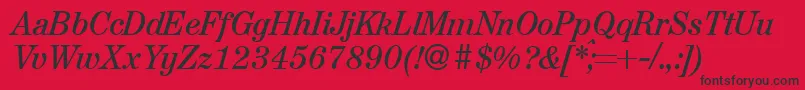 AugustdbItalic Font – Black Fonts on Red Background