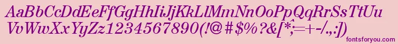 AugustdbItalic Font – Purple Fonts on Pink Background