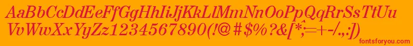 AugustdbItalic Font – Red Fonts on Orange Background
