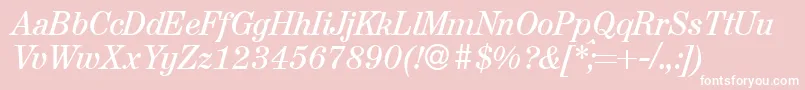 AugustdbItalic Font – White Fonts on Pink Background
