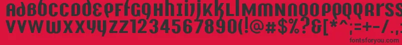 Y2kAnalogLegacy Font – Black Fonts on Red Background