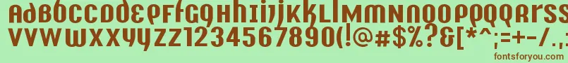 Шрифт Y2kAnalogLegacy – коричневые шрифты на зелёном фоне