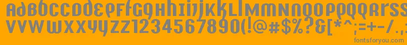 フォントY2kAnalogLegacy – オレンジの背景に灰色の文字