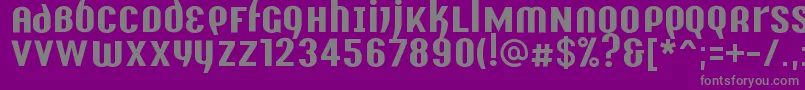 フォントY2kAnalogLegacy – 紫の背景に灰色の文字