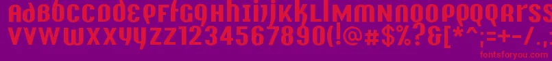 Y2kAnalogLegacy Font – Red Fonts on Purple Background