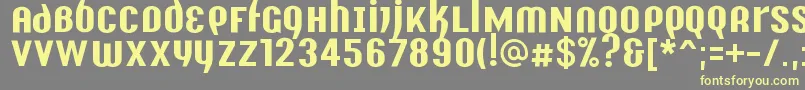 Y2kAnalogLegacy Font – Yellow Fonts on Gray Background