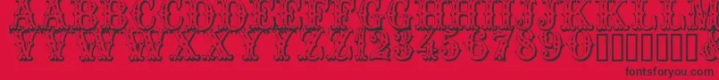 Trocader Font – Black Fonts on Red Background